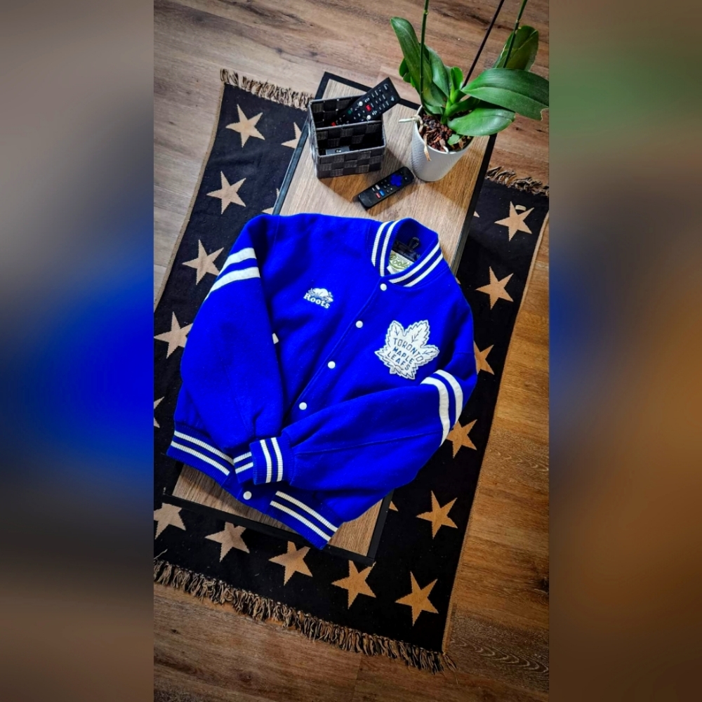 Wool toronto maple leafs varsity jacket
